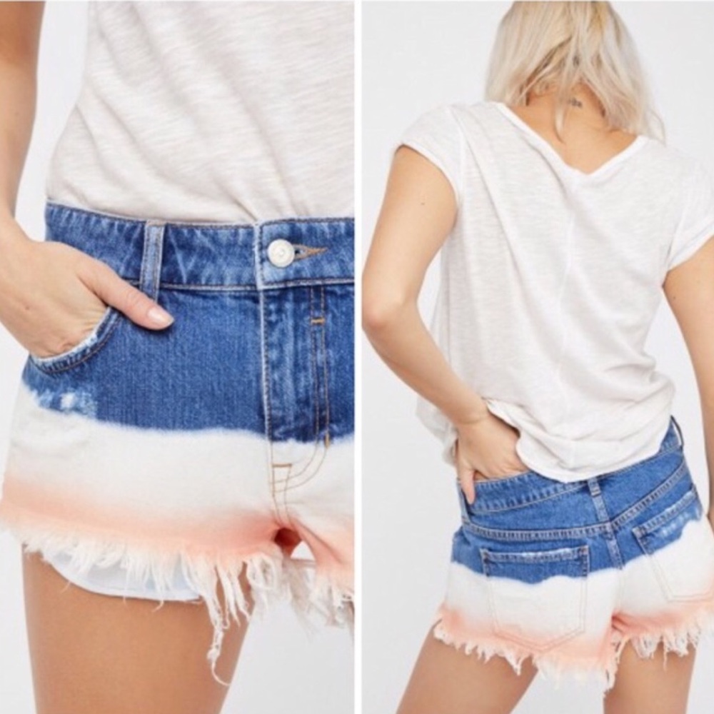 NWOT free people dip dye shorts